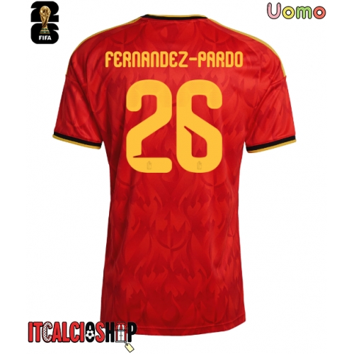 Belgio Matias Fernandez-Pardo #26 Prima Maglia Mondiali 2026 Manica Corta